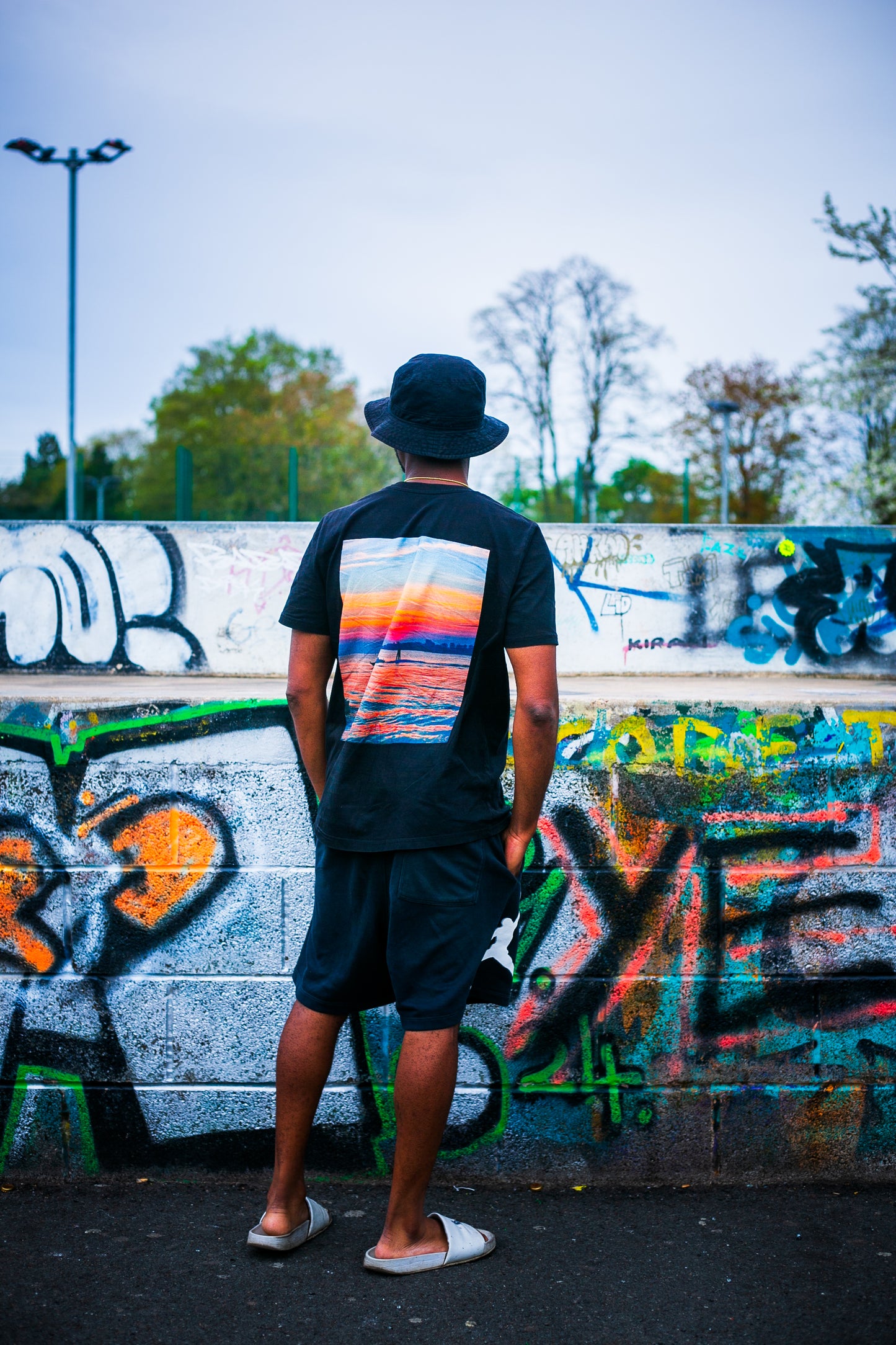 Black T-Shirt (Venice Red Sky)